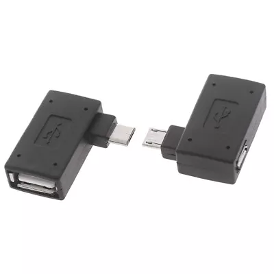 Micro Usb Male To Usb 2.0 Female Otg Power Splitter Adapter Angle Connector*> • $1.67